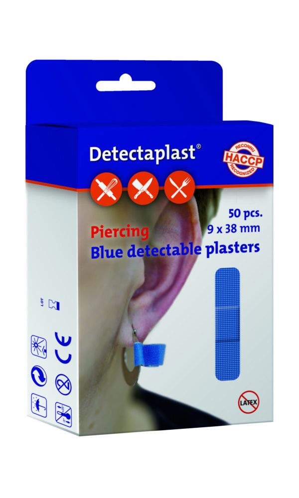 Detectaplast Elastic pleister, Piercing, 9 x 38 mm, 50 stuks