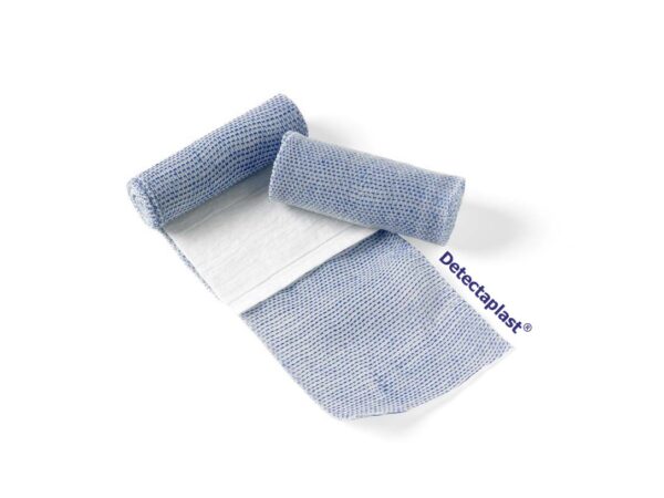 Detectaplast Blauw wondsnelverband met compres, 6 cm x 4 mtr, compres 8 cm, 10 wondsnelverbanden HACCP